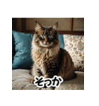お友達とのやりとりを猫たちとともに。（個別スタンプ：17）