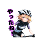 ロードバイクに乗る女の子③（個別スタンプ：16）