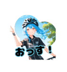 ロードバイクに乗る女の子③（個別スタンプ：20）