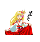 頑張る巫女お姉さん【HG】（個別スタンプ：22）