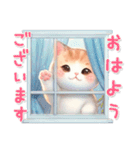 猫がいっぱい♡大人可愛い日常あいさつ（個別スタンプ：1）