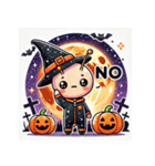 かわいいハロウィン宇宙人のスタンプ（個別スタンプ：6）