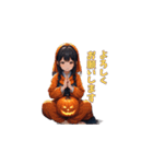 かわいい！女の子ハロウイン仮装（個別スタンプ：26）