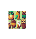 ドット絵の森の動物たち（個別スタンプ：8）