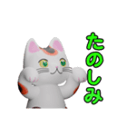 3Dまねきねこスタンプ（個別スタンプ：3）