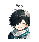 全て同じセリフ【Yes】（個別スタンプ：1）