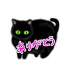 【動く】大きな黒猫ちゃん（個別スタンプ：7）