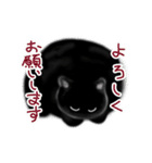 【動く】大きな黒猫ちゃん（個別スタンプ：9）