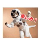 宇宙飛行士のねこ（個別スタンプ：14）