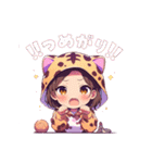 にゃんにゃんキッズスタンプ（個別スタンプ：3）