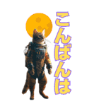 宇宙飛行ねこ日常使いスタンプ（個別スタンプ：3）