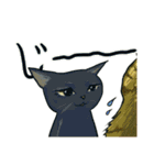 どこかで見た猫さんとナニカ（個別スタンプ：10）