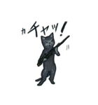 どこかで見た猫さんとナニカ（個別スタンプ：21）