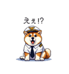 パイロットになった太っちょ柴犬（個別スタンプ：39）