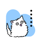 手書きしろねこ【文字有り】（個別スタンプ：34）