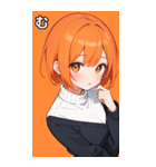 セーター姿の女の子18（個別スタンプ：11）
