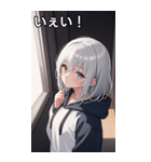 フードを着た可愛い女の子13（個別スタンプ：9）