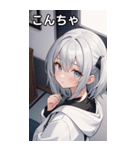 フードを着た可愛い女の子13（個別スタンプ：12）