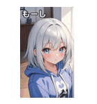 フードを着た可愛い女の子13（個別スタンプ：15）