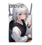 フードを着た可愛い女の子13（個別スタンプ：25）