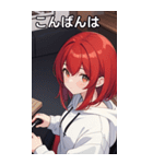 フードを着た可愛い女の子12（個別スタンプ：3）