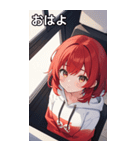 フードを着た可愛い女の子12（個別スタンプ：8）