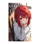 フードを着た可愛い女の子12（個別スタンプ：9）