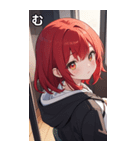 フードを着た可愛い女の子12（個別スタンプ：11）