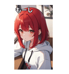 フードを着た可愛い女の子12（個別スタンプ：15）