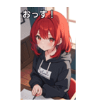 フードを着た可愛い女の子12（個別スタンプ：20）