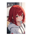フードを着た可愛い女の子12（個別スタンプ：27）