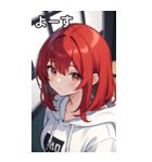 フードを着た可愛い女の子12（個別スタンプ：30）