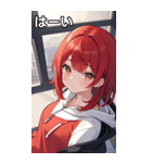 フードを着た可愛い女の子12（個別スタンプ：31）