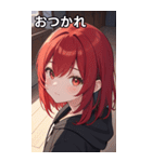 フードを着た可愛い女の子12（個別スタンプ：34）