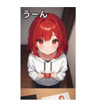 フードを着た可愛い女の子12（個別スタンプ：40）