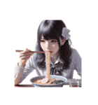 ラーメンを啜る女の子[アレンジOK]（個別スタンプ：10）