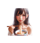 ラーメンを啜る女の子[アレンジOK]（個別スタンプ：13）