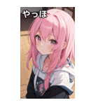 フードを着た可愛い女の子16（個別スタンプ：7）