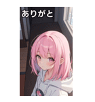 フードを着た可愛い女の子16（個別スタンプ：10）