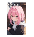 フードを着た可愛い女の子16（個別スタンプ：14）