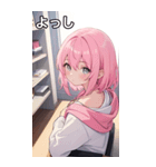 フードを着た可愛い女の子16（個別スタンプ：17）