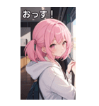 フードを着た可愛い女の子16（個別スタンプ：20）