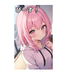フードを着た可愛い女の子16（個別スタンプ：28）