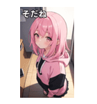 フードを着た可愛い女の子16（個別スタンプ：35）