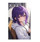 フードを着た可愛い女の子17（個別スタンプ：2）