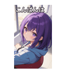 フードを着た可愛い女の子17（個別スタンプ：3）