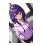 フードを着た可愛い女の子17（個別スタンプ：11）