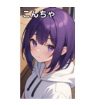 フードを着た可愛い女の子17（個別スタンプ：12）