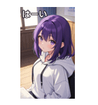 フードを着た可愛い女の子17（個別スタンプ：31）