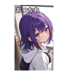 フードを着た可愛い女の子17（個別スタンプ：34）